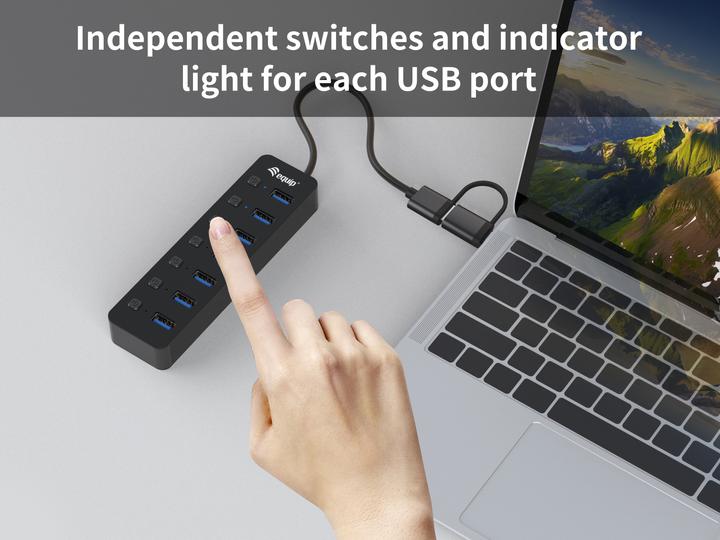 Produktbild equip 128965 (USB-A, USB-C, 7 Ports)