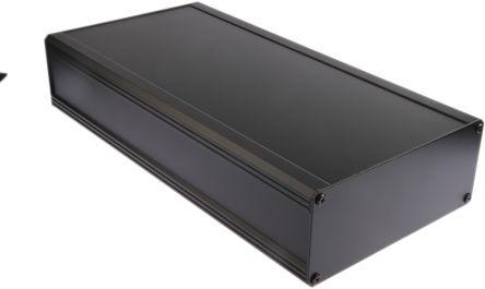 Rs Pro Aluminium Kühlkörpergehäuse, Schwarz, Aussenmass 400 x 200 x 86mm, IP40 (Gehäuse)