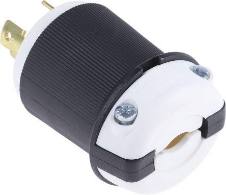 Produktbild Rs Pro Netzstecker Kabel, 2P+E, NEMA L6 - 30P, 250 V / 30A Schwarz, für USA