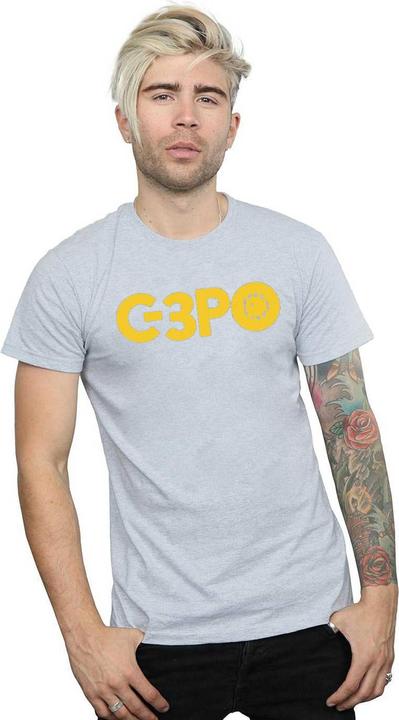 Immagine prodotto Star Wars The Rise Of Skywalker C-3PO Text Logo Maglietta Uomo (L)