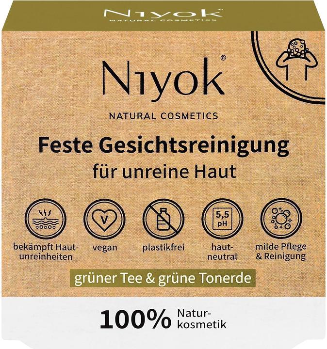 Niyok Feste Gesichtsreinigung Grüner Tee (Seife)