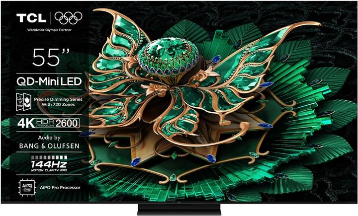 Immagine prodotto TCL Serie C7K Smart TV QD-MiniLED 4K 55" 55C7K, audio B&O, Dolby Vision IQ & Atmos, Google TV (55", Mini-LED, 4K, 2025)