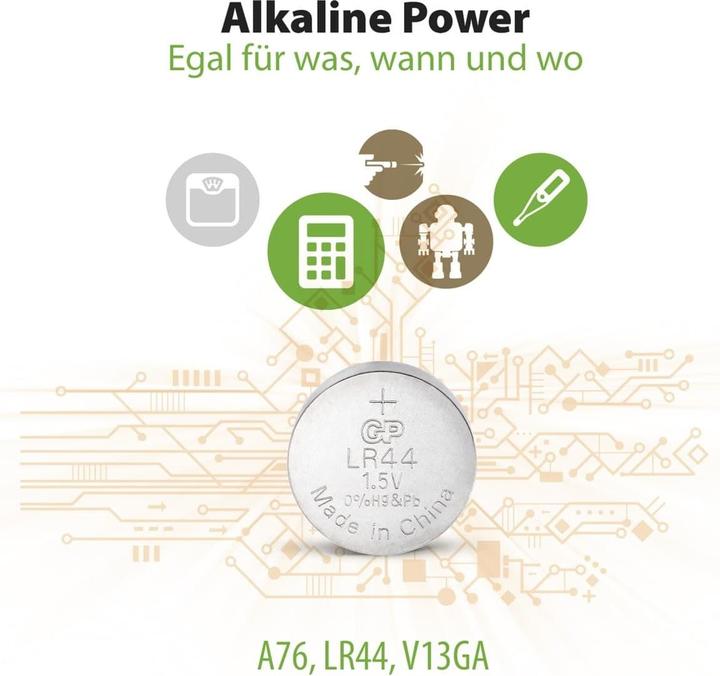 Actual product image GP Batteries Alkaline (10 pcs., LR44, 105 mAh)