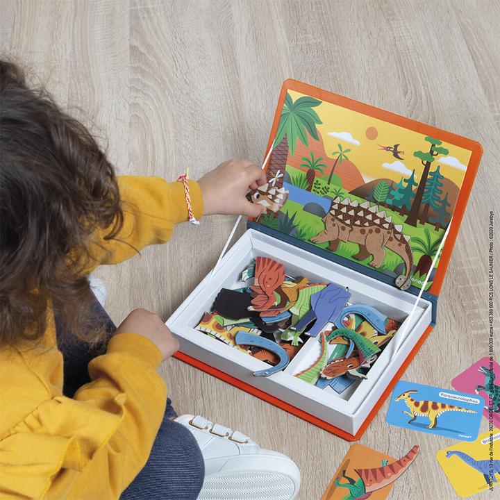 Produktbild Janod Magneti'book Dinosaurier (Englisch, Italienisch, Französisch, Deutsch)