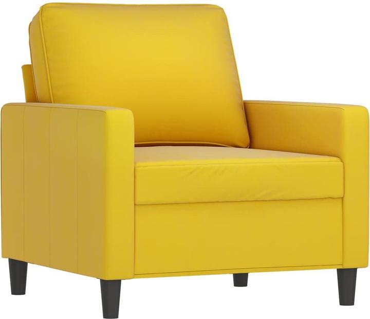 Actual product image VidaXL Sofa set armchair sofa couch living room design sofa 4-piece yellow velvet