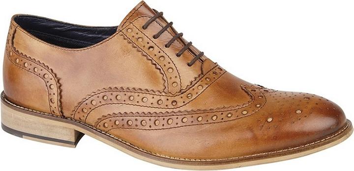Roamers LederSchnürschuhe mit LochPerforation