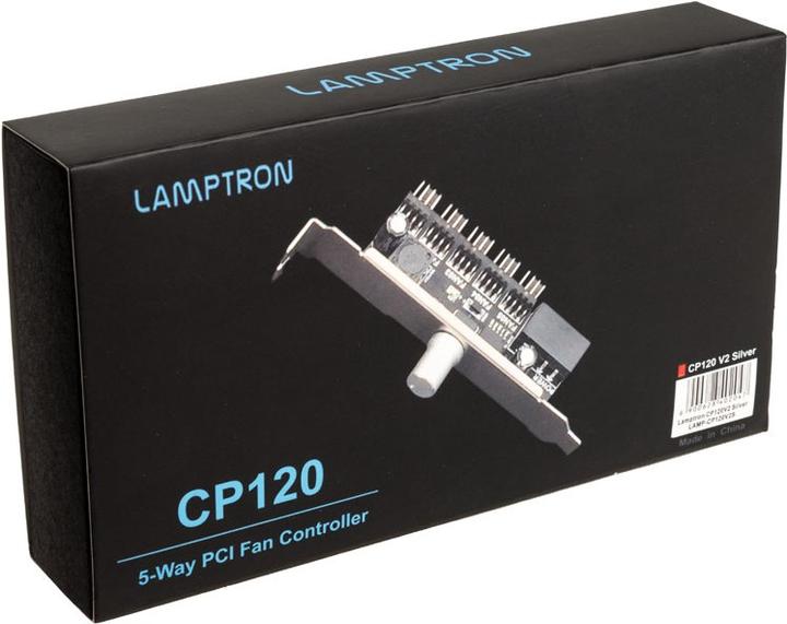 Actual product image Lamptron CP120 V2 PCI bezel fan controller - silver (5 Fan)