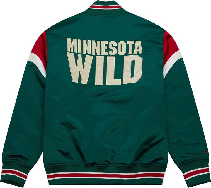 Actual product image Mitchell & Ness M&N Heavyweight Satin Jacket NHL Minnesota Wild - XL (XL)