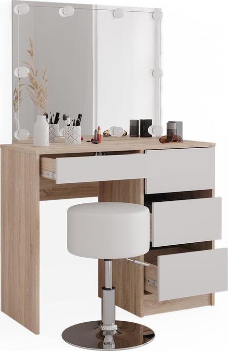 Actual product image Vicco Sherry with stool and lighting (90 x 75 x 40 cm)