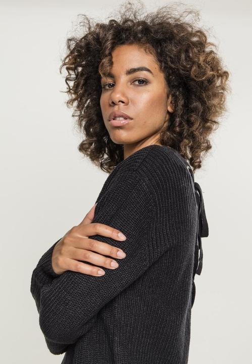 Actual product image Urban Classics Ladies Back Lace Up Sweater (M)