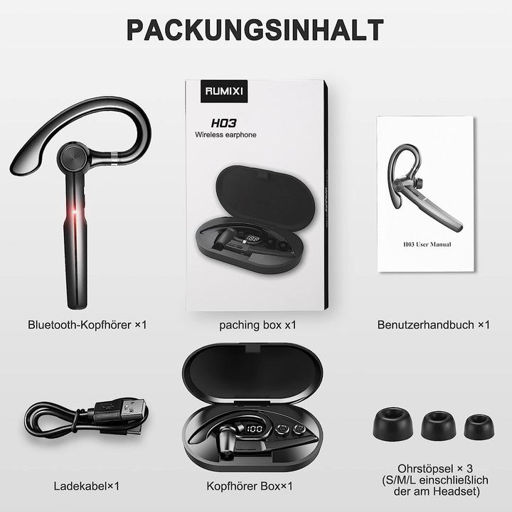Image du produit Ceppekyy Oreillette Bluetooth (pas de réduction du bruit, 48 h, Sans fil)
