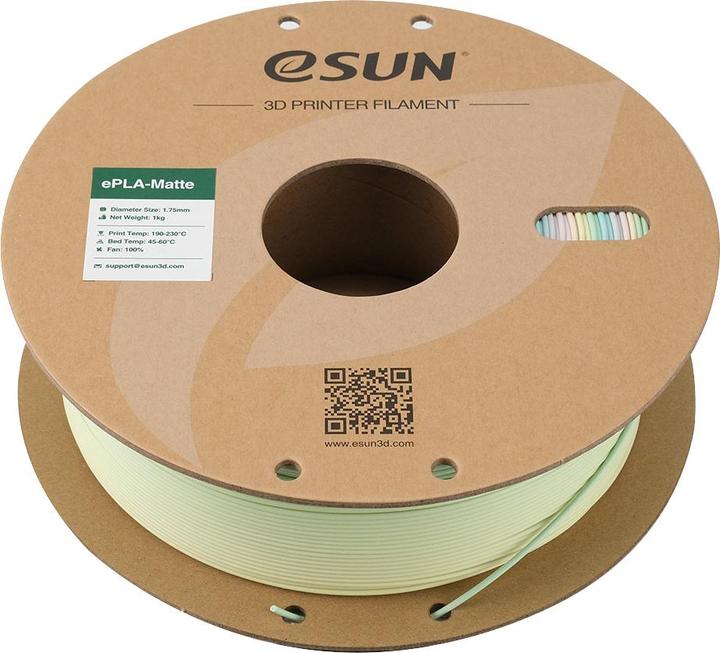 Produktbild eSUN Filament PLA Matt Regenbogen 1.75mm 1000g (PLA, 1.75 mm, 1000 g, Mehrfarbig)