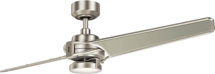 Productafbeelding Elstead Lighting Xety stille plafondventilator met LED verlichting Ø142cm + afstandsbediening champagne