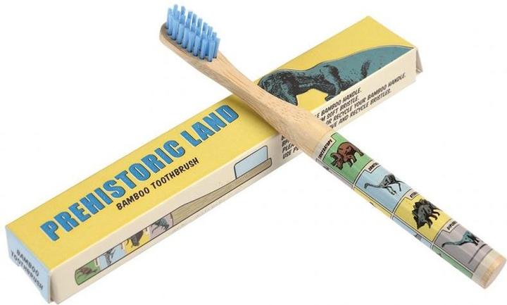 Actual product image Rex London Bamboo Toothbrush for Children, Prehistoric Land (Medium)