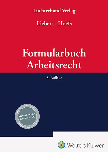 Produktbild Formularbuch Arbeitsrecht