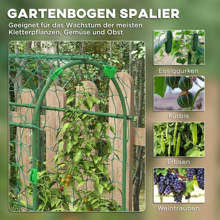 Actual product image Swisshandel24 Trellis, adjustable trellis, with net, for garden, balcony, steel, green, 43 x 182 x 183 cm (182 cm, 43 cm)