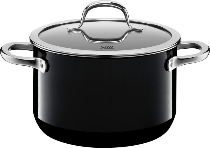 Actual product image Silit Meat casserole PASSION black (20 cm, Pot, Ceramic, Stainless steel)