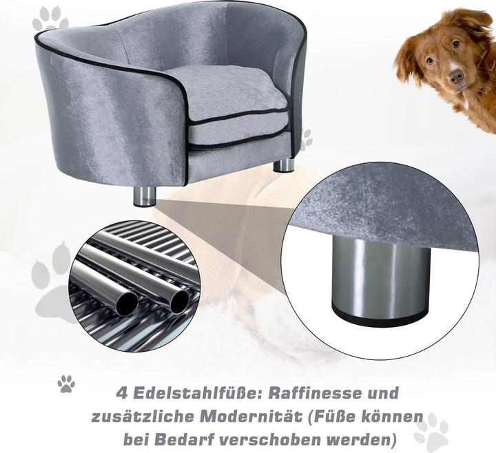 Produktbild PawHut Luxus Hundecouch mit einem weichen Kissen (Hund)