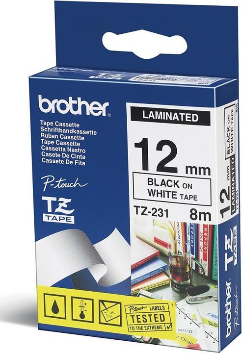 Immagine prodotto Brother TZe-231 (1.20 cm, Bianco, Nero)
