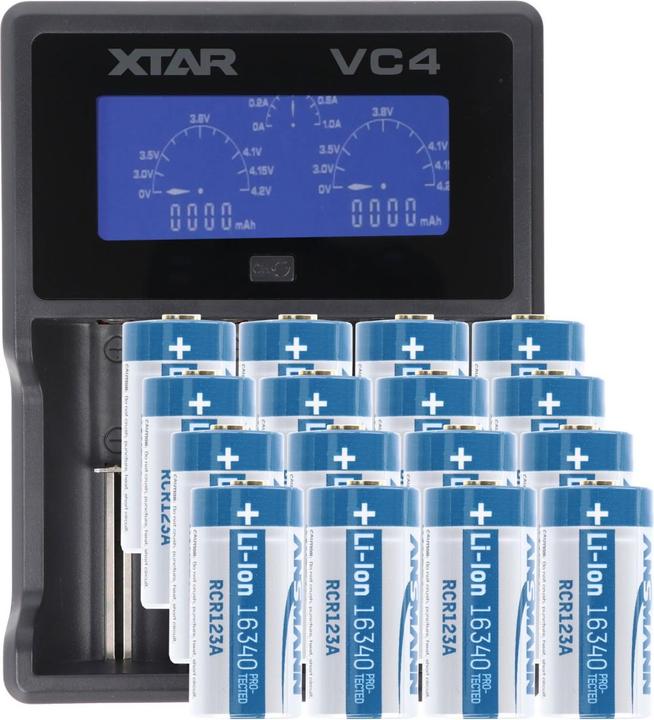 Produktbild Fenix LCD-Schnell-Ladegerät (1 Stk., CR123A, 700 mAh, Ladegerät inkl. Akku)