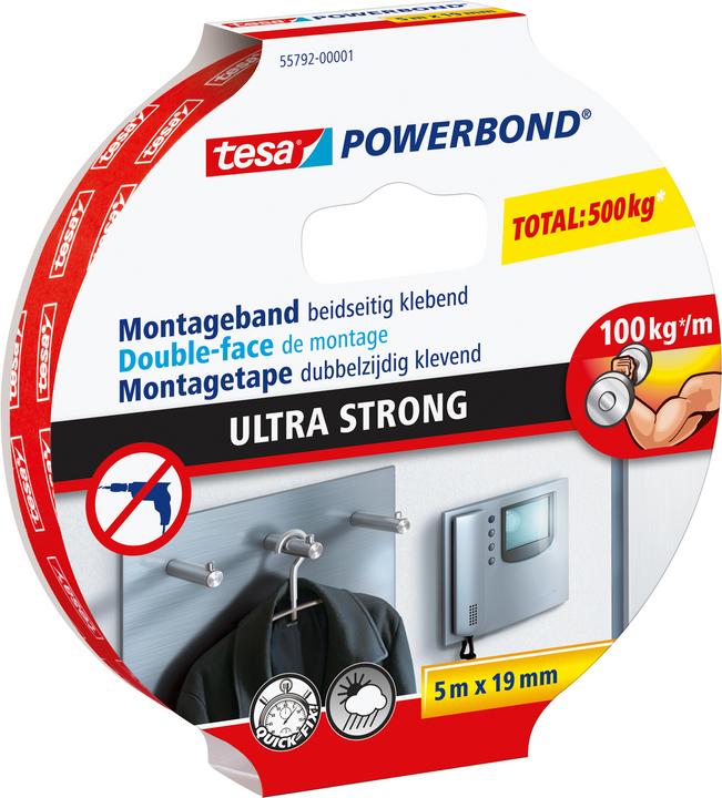 tesa Powerbond ULTRA STRONG doppelseitiges Montageband (19 mm)