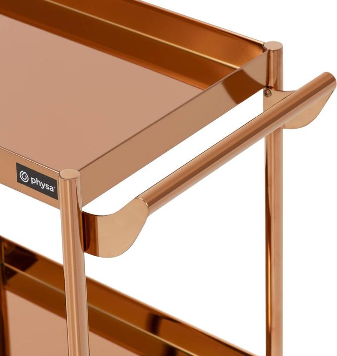 Produktbild Physa Kosmetikwagen roségolden 3 Ablagen 30 kg Arbeitswagen Kosmetik-Beistellwagen