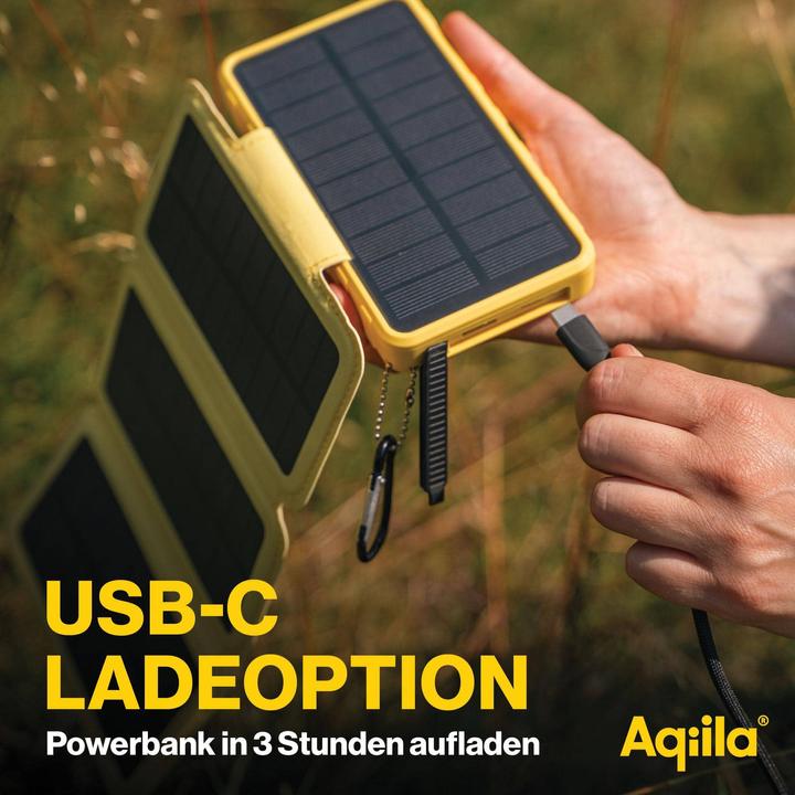 Actual product image Aqiila Powerbird BS10 - solar powerbank 10000 mAh (10000 mAh, 20 W, 37 Wh)