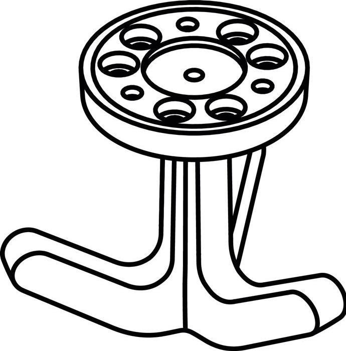 Produktbild Hewi Dreifachhaken Serie 477 matt, elastisch 95 felsgrau Höhe 69 mm Ø 51 mm