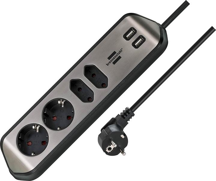 Produktbild Brennenstuhl Steckdosenleiste (6 x, USB-A, 2 m)