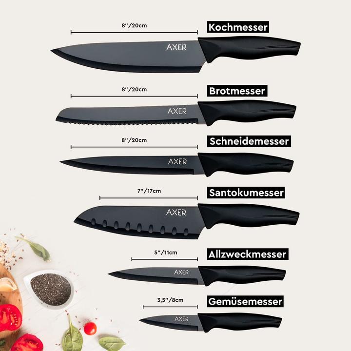 Actual product image Axer Black, 6 set (20 cm)