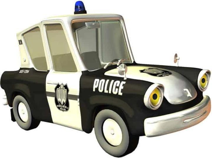 Actual product image Trenddeko Police car (23 x 18 cm)