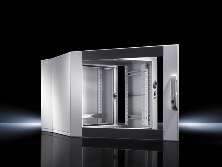 Image du produit Rittal Coffret mural EL, en 3 parties avec rails de montage et rails profilés (6 HE, Rack 19 pouces)