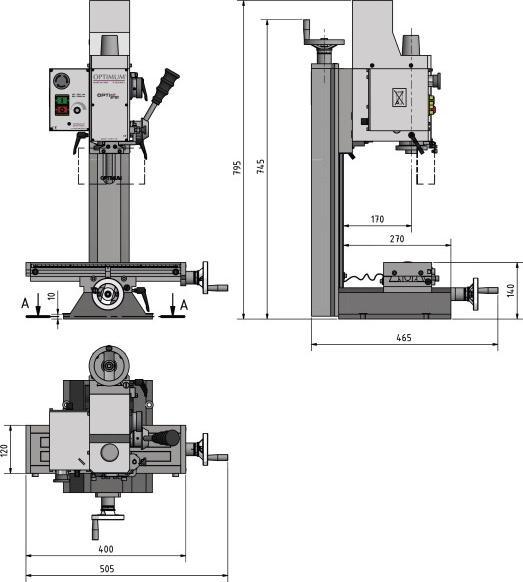 Produktbild Stürmer - Optimum Bohr-Fräsmaschine OPTImill BF 16Vario
