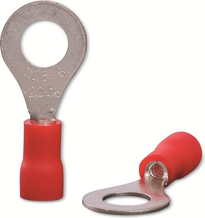 Quadrios 22C443 Ringkabelschuh Querschnitt (max.)=1.5 mm² Loch-Ø=6.5 mm Teilisoliert Rot 1 Set