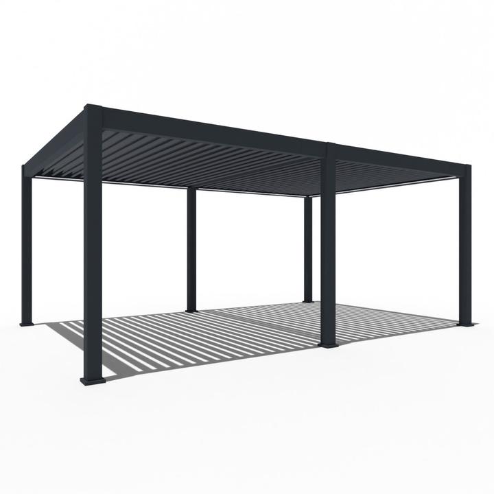 Actual product image Weide Electric pergola 4x6m anthracite with LED (600 cm, 400 cm)