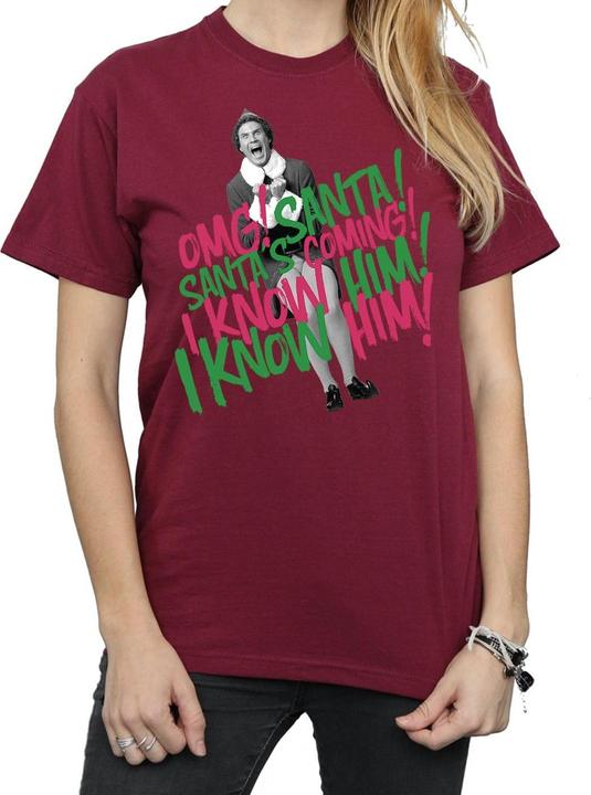Immagine prodotto Elf Santa's Coming Maglietta Ampia Donna (L)
