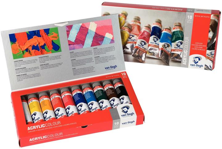 Van Gogh Basic-Set (Weiss, Gelb, Grün, Blau, Schwarz, Rot, Braun, Dunkelblau, 400 ml)