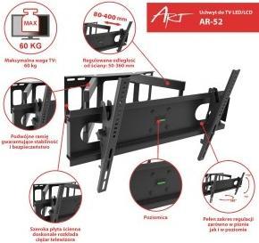 Immagine prodotto Art RAMT AR-52 Supporto AR-52 60kg per (Muro, 70", 60 kg)