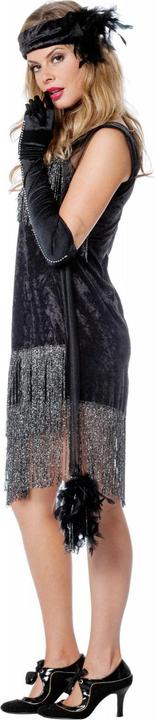 Produktbild Metamorph 20er Jahre Samtkleid mit Glitterfransen (46)