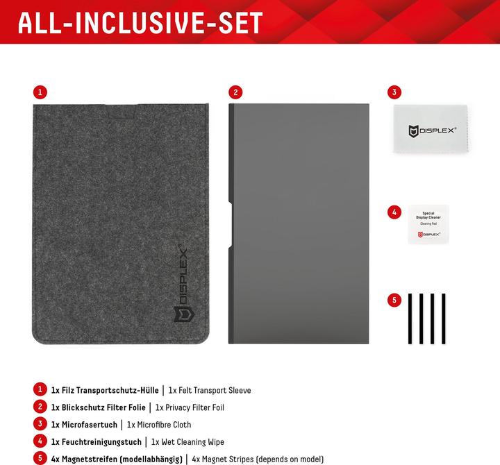 Actual product image Displex Tablet Privacy Safe, Tablet Blickschutzfolie (1 Piece, IPad 7th gen. 2019, iPad 8, IPad 9, iPad Air 2019 (3. Gen))
