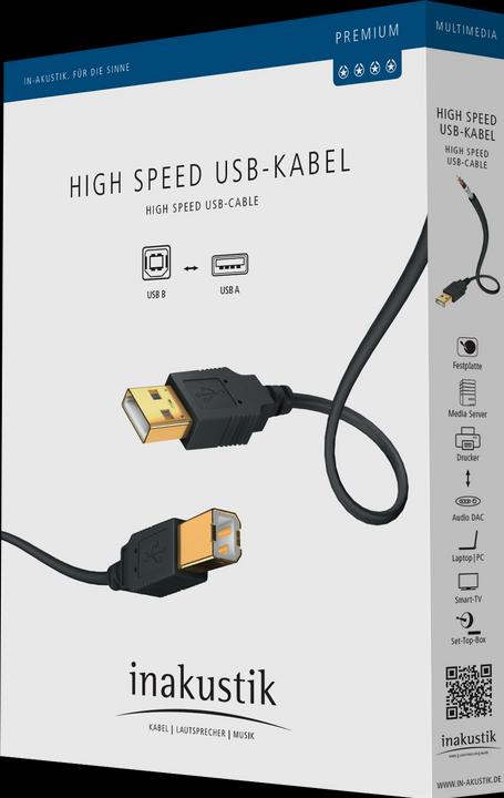 Produktbild Inakustik Premium High Speed USB (2 m, USB 2.0)