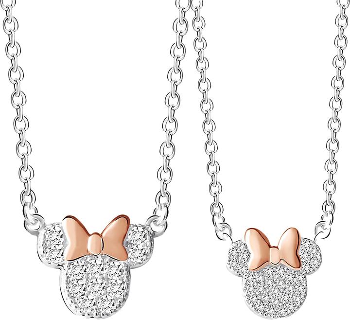 Produktbild NoName MINNIE - Set Maman & Fille - 2 Colliers Shiny en Laiton Plaqué Argent (Sterling Silber)