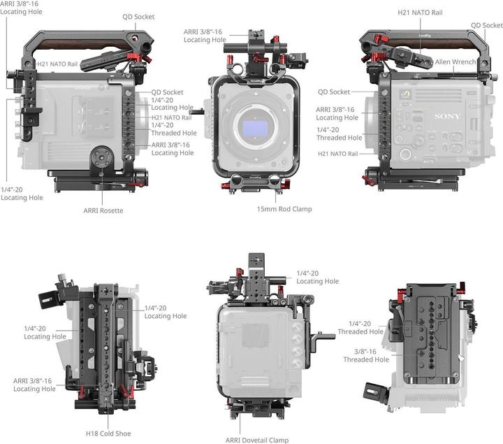 Image du produit SmallRig Cage Kit for Sony BURANO 4571 (Cage)