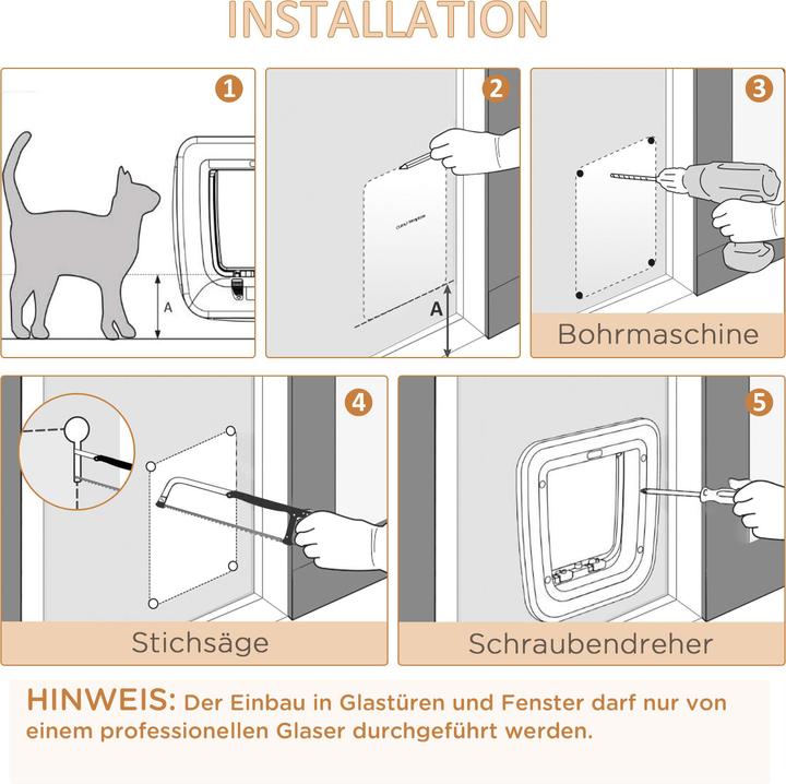 Actual product image PawHut Pet door with 4 way locking system (Manual cat flap)