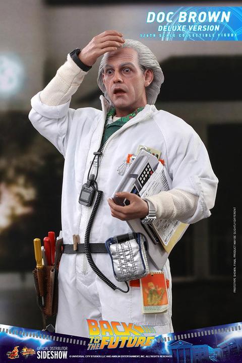 Actual product image Hot Toys Back to the Future "Doc Brown - Deluxe Version" 1/6 action figure