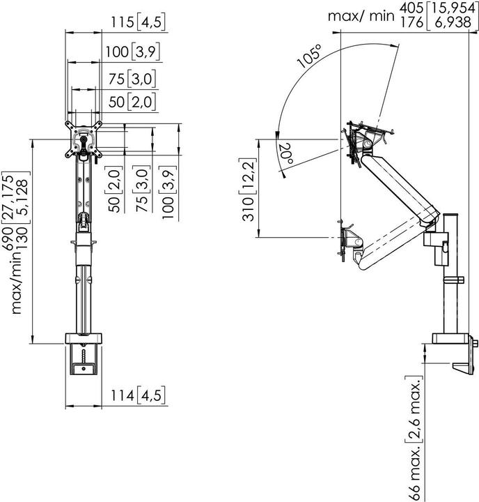 Produktbild Vogels Pro Motion 4127 (Wand, 42.99")