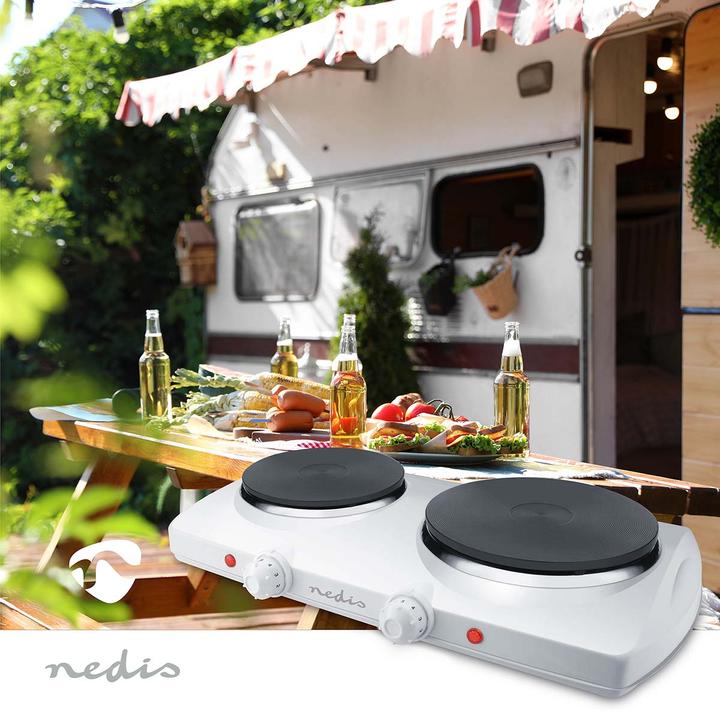 Produktbild Nedis Elektro-Heizplatte | Kpchzone: 2 | 2300 W | Überhitzungsschutz | Weiss