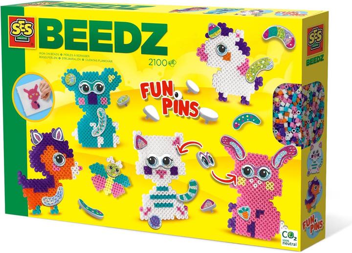 Actual product image Ses Strijkkralenset - FunPins Glitter Dieren