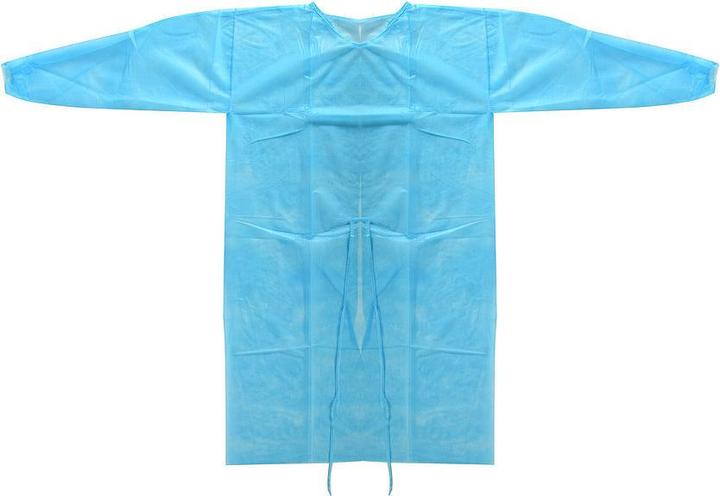 Image du produit Teqler Blouse jetable en non-tissé 115cm de long 100pcs bleu