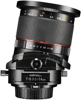 Walimex pro pro 24/3,5 T-S DSLR Nikon F (Nikon F, APS-C / DX, Plein format)
